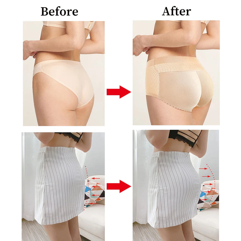 Butt Lift Shaper Panties Hip Pads Shapewear Push Up Booty Enhancer Control Panties Invisible Underwear Fake Ass For Women